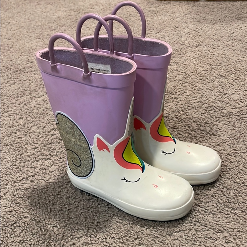 Unicorn Kids Rain Boots size 9